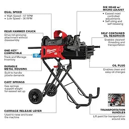 Milwaukee MXF512-2XC MX FUEL™ Pipe Threading Machine
