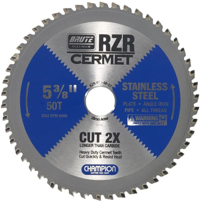 CHAMPION RZR-538-50-ST CERMET CIRCULAR SAW 5-3/8"X50TX20