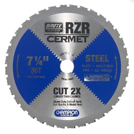 CHAMPION RZR-714-36-KO-S CERMET CIRCULAR SAW7-1/4"X36TX5/8 KO