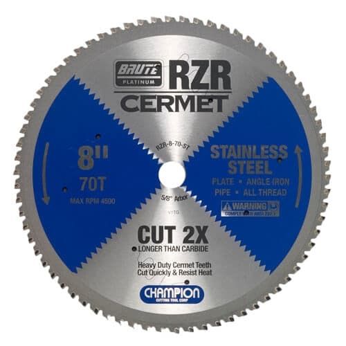 CHAMPION RZR-8-70-ST CERMET CIRCULAR SAW 8"X70TX5/8