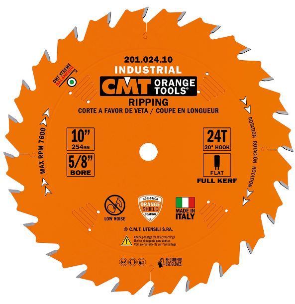 CMT 201.024.10 10" RIPPING BLADE B=5/8" T=24 FTG