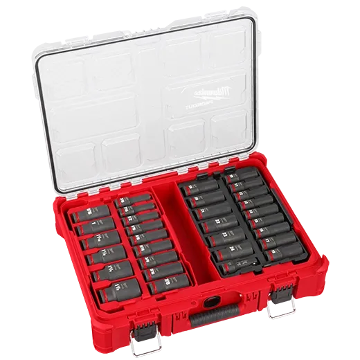 MILWAUKEE 49-66-6806 1/2" DRIVE 31PC MM & SAE IMPACT SOCKET SET W/ PACKOUT ORGANIZER
