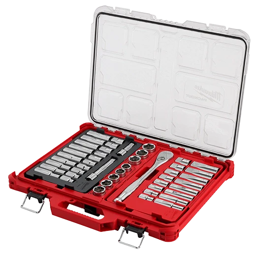 MILWAUKEE 48-22-9487 47PC 1/2" DRIVE RATCHET/SOCKET SET - PACKOUT