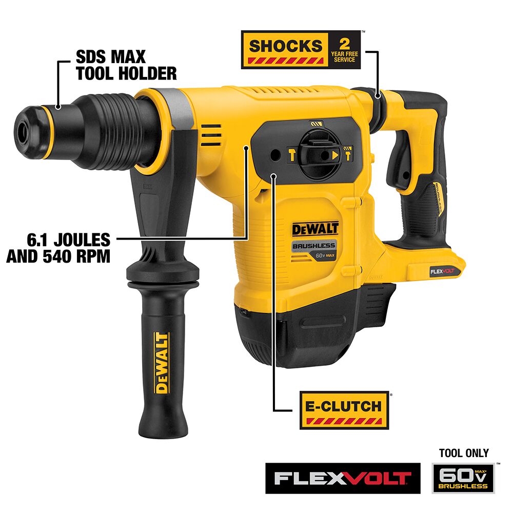DeWalt DCH481B 1-9/16IN 60V CRDLS COMBO HAMMER BARE