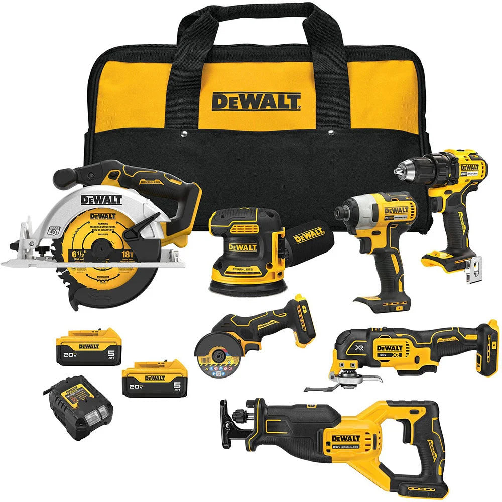 DeWalt DCK730P2 20V MAX* Brushless Site Ready 7-Tool Combo Kit