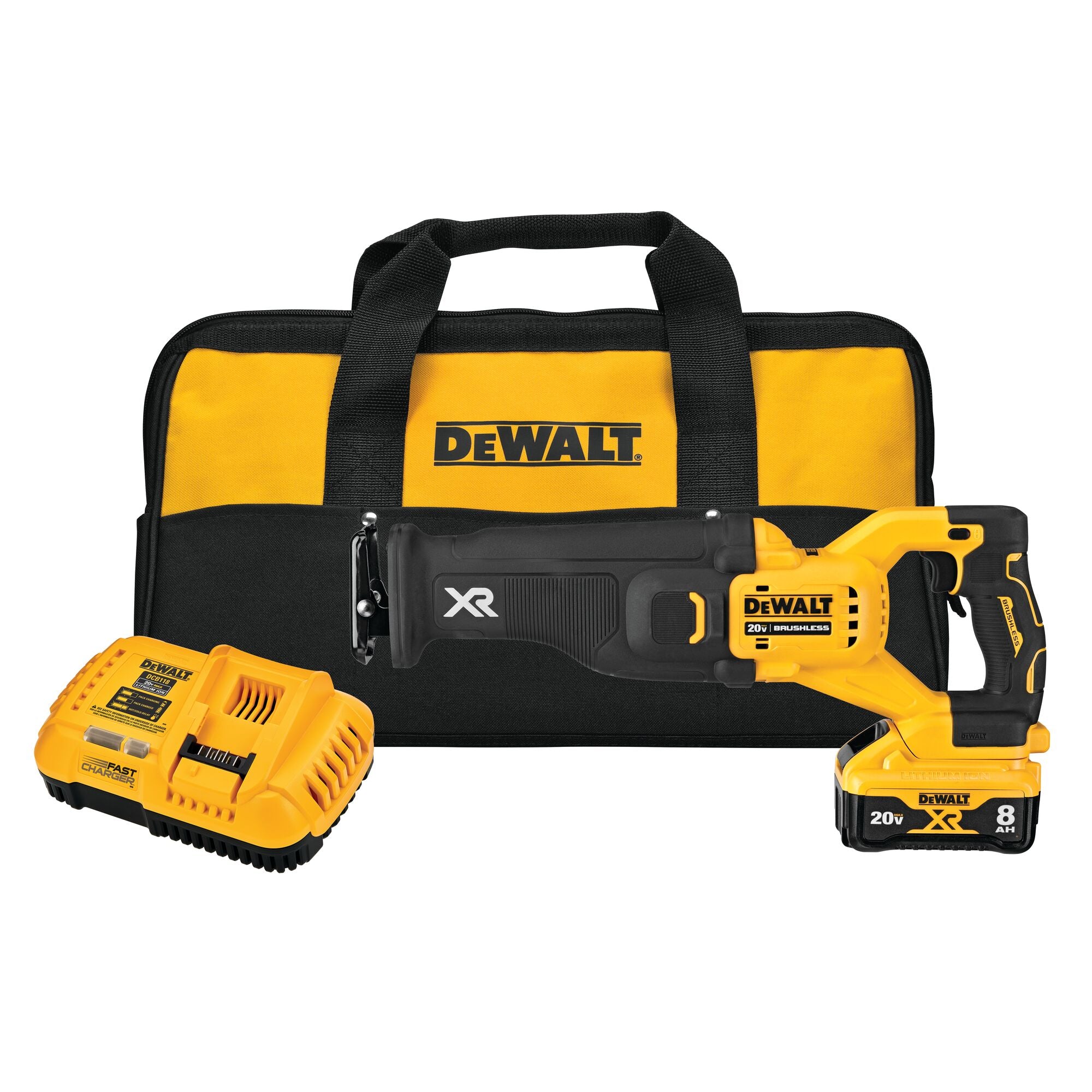 DeWalt DCS368W1 20V MAX* XR Brushless Cordless Reciprocating Saw with POWER DETECT Tool Technology Kit