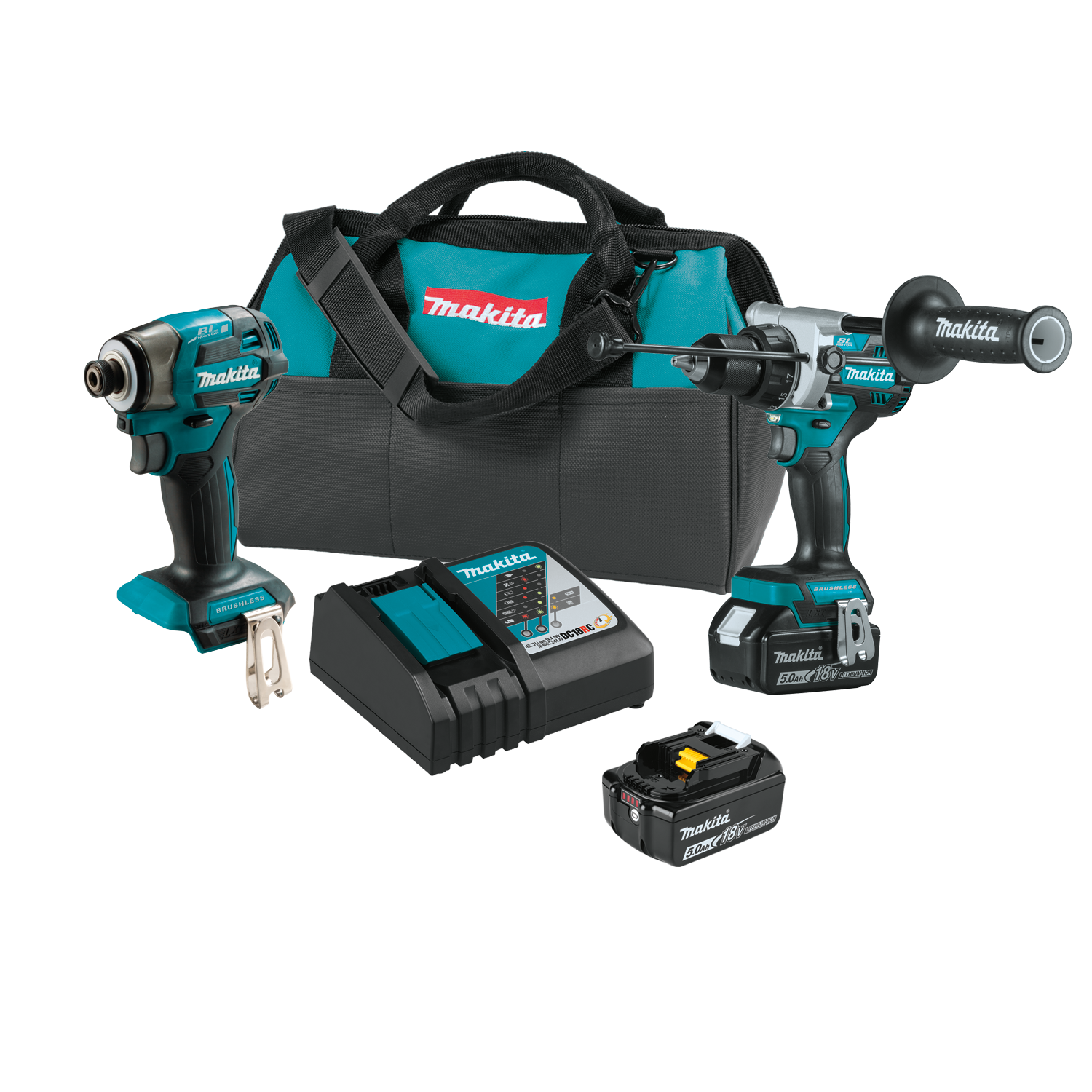 MAKITA XT297T 18V LXT BRUSHLESS 2PC COMBO KIT