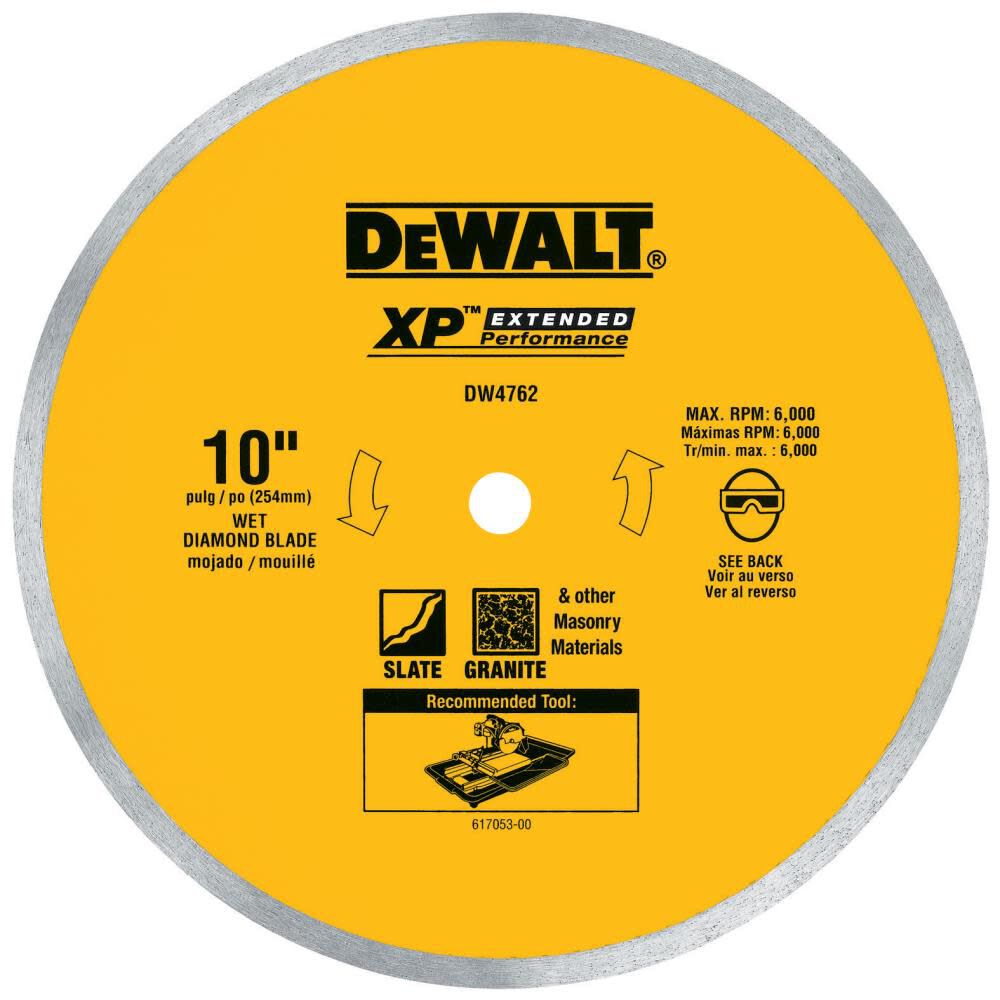 DeWalt DW4762 10IN PORCELAIN TILE BLADE