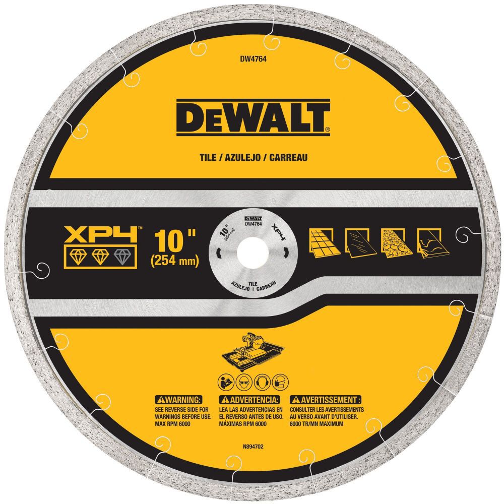 DeWalt DW4764 10IN PREMIUM PORCELAIN TILE BLADE