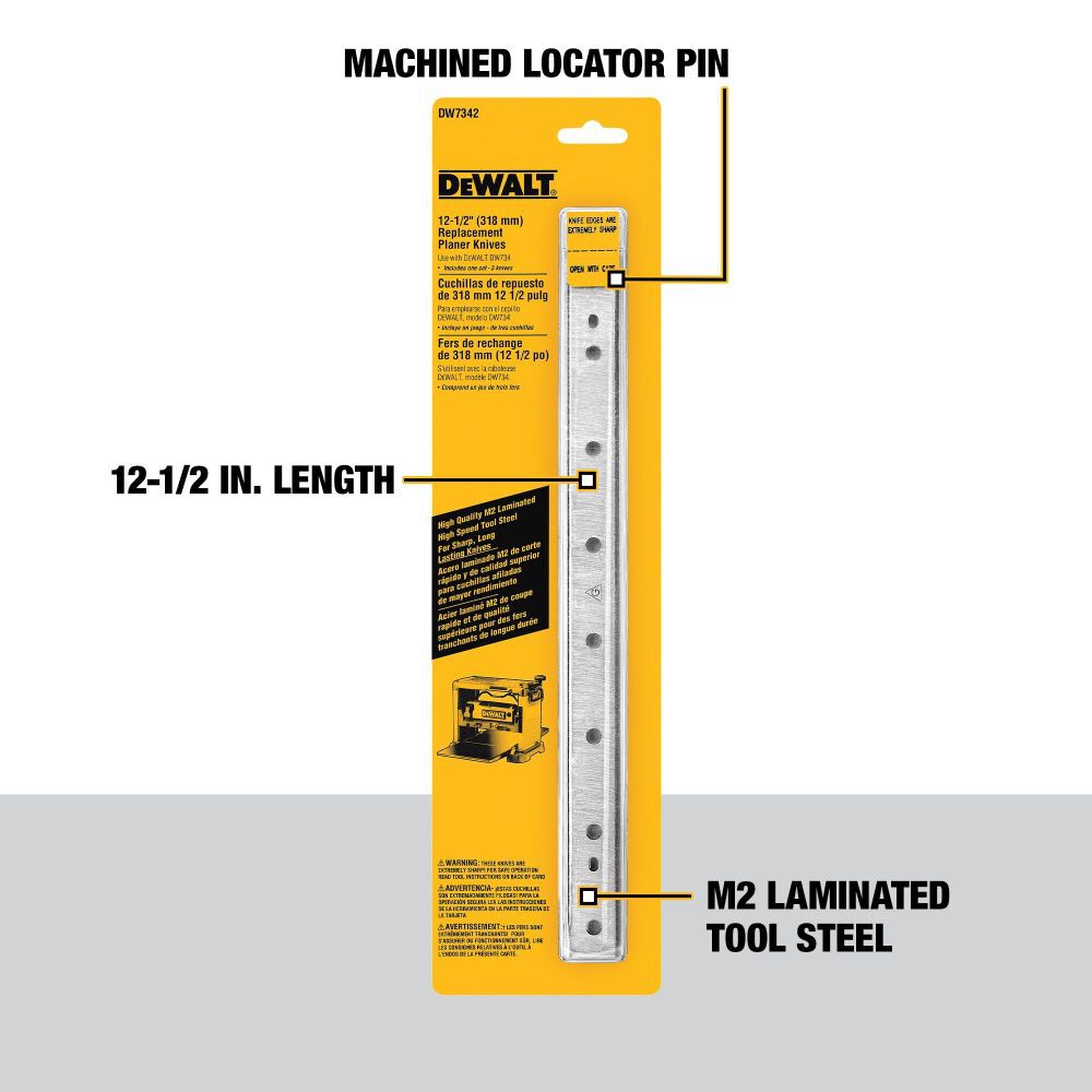 DeWalt DW7342 12-1/2IN DISPOSABLE PLANER KNIVES