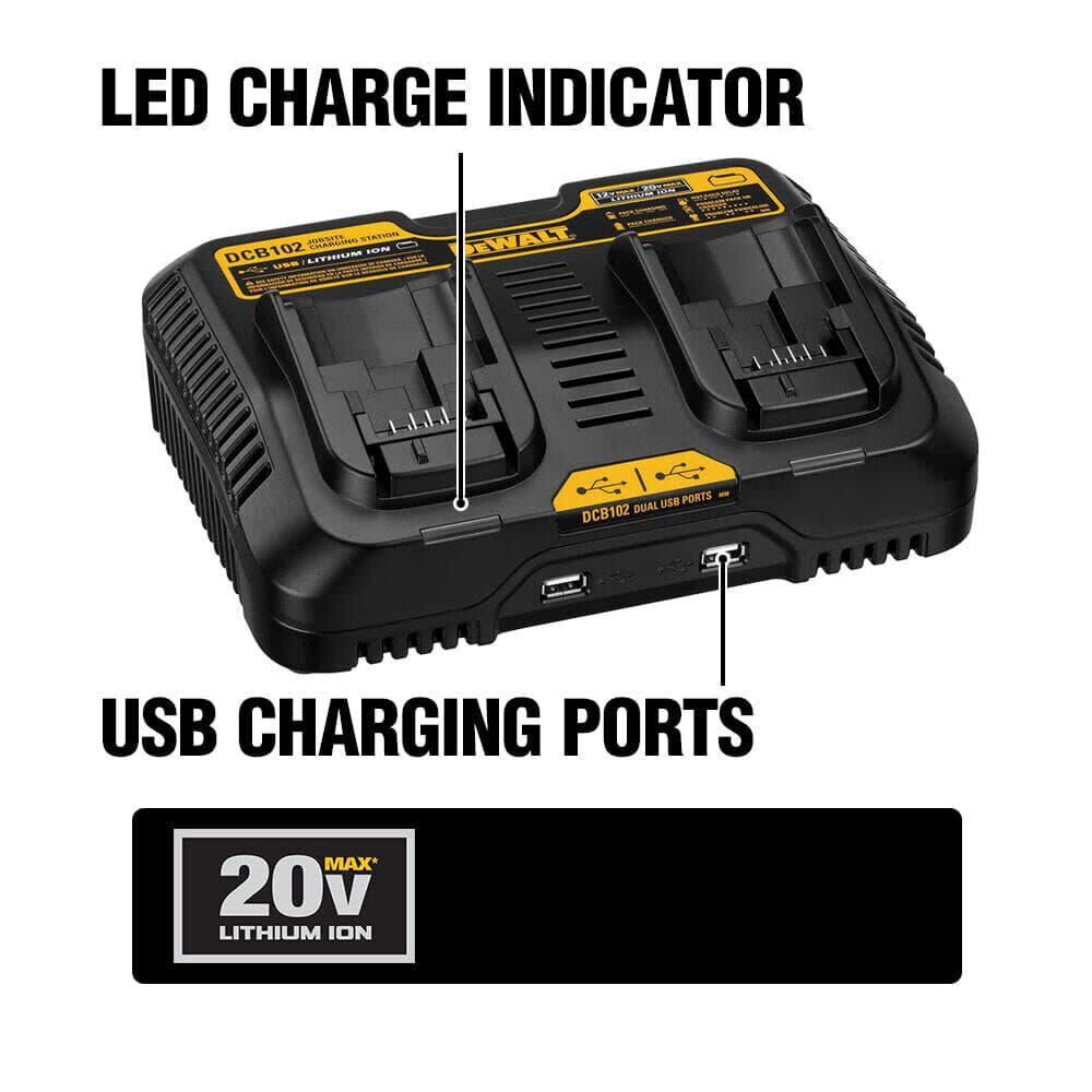 DeWalt DCB102 12-20V MAX DUAL PORT FAST CHARGER
