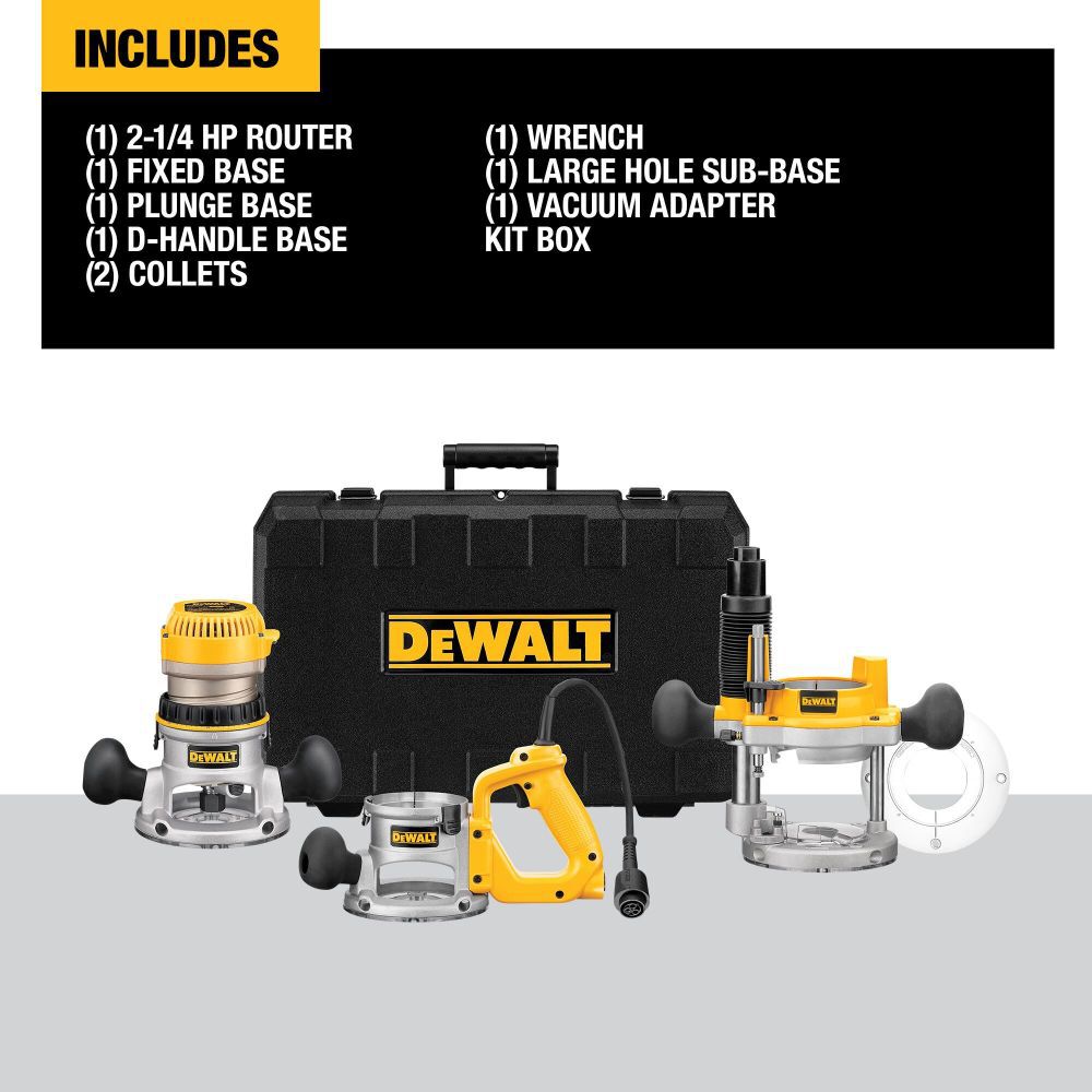 DeWalt DW618B3 ROUTER F/PK 2-1/4 HP