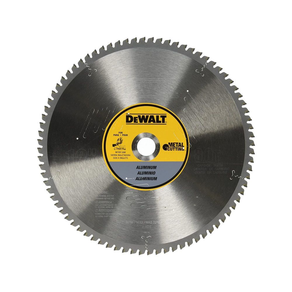 DeWalt DW7666 12IN 80T ALUM THIN PLT MTL CUT 1IN ARBOR