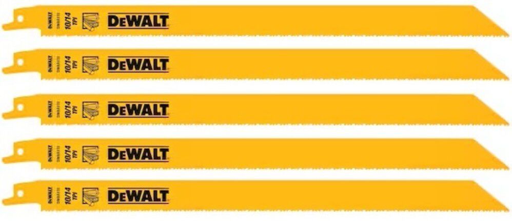 DeWalt DW4839 12IN 10/14TPI STGT BK BLD-5PK