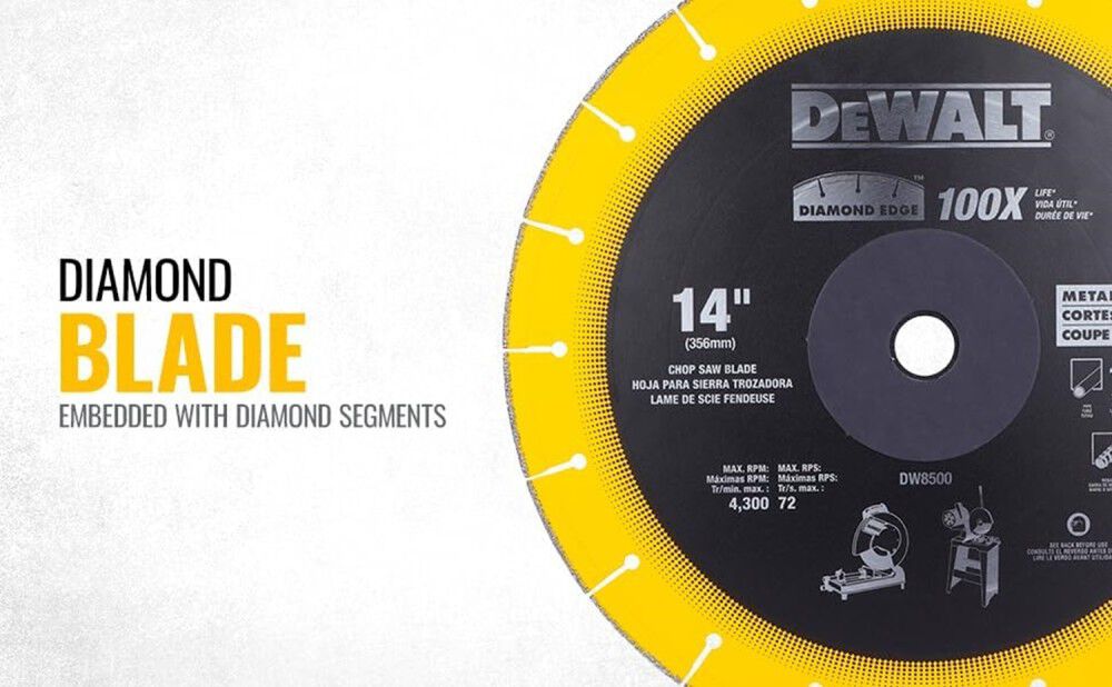 DeWalt DW8500 14INX7/64INX1IN DIAMOND CHOP SAW BLADE