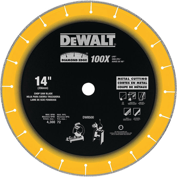 DeWalt DW8500 14INX7/64INX1IN DIAMOND CHOP SAW BLADE