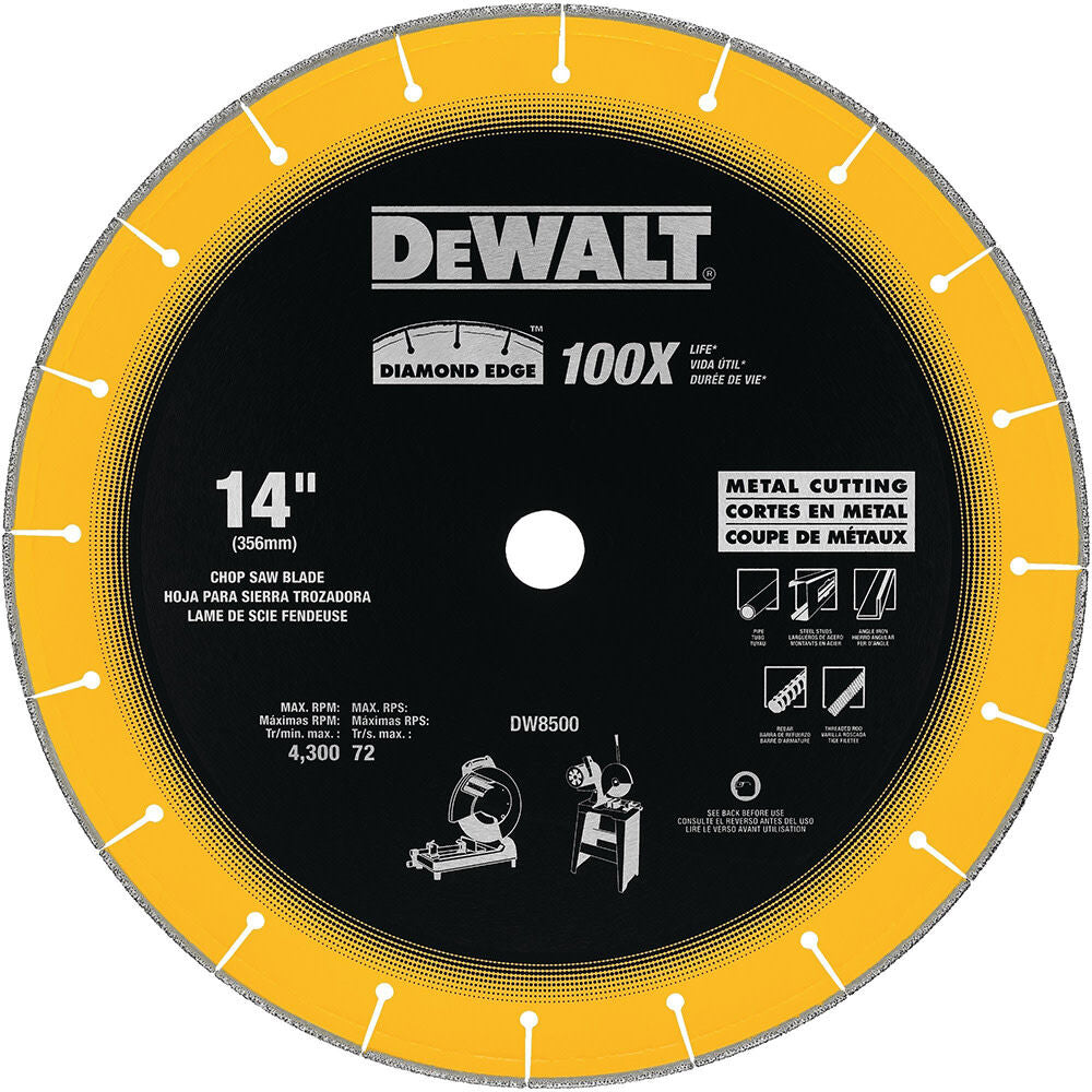 DeWalt DW8500 14INX7/64INX1IN DIAMOND CHOP SAW BLADE