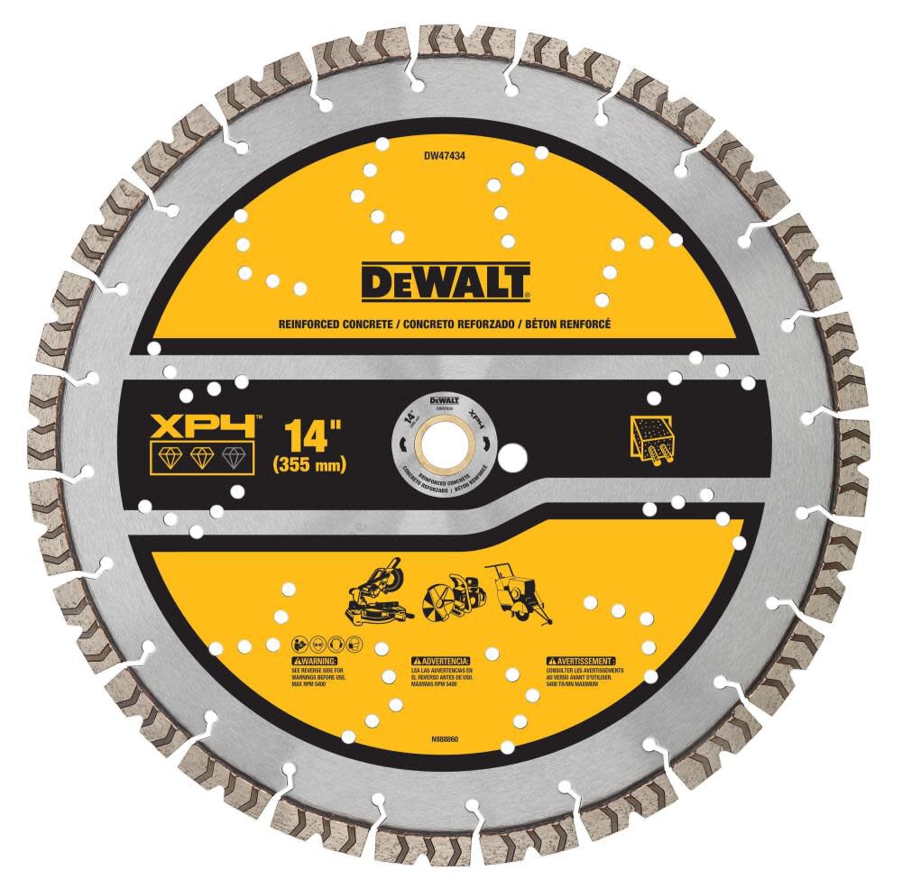 DeWalt DW47434 14IN SEGMENTED XP4 REINFORCED CONCRETE