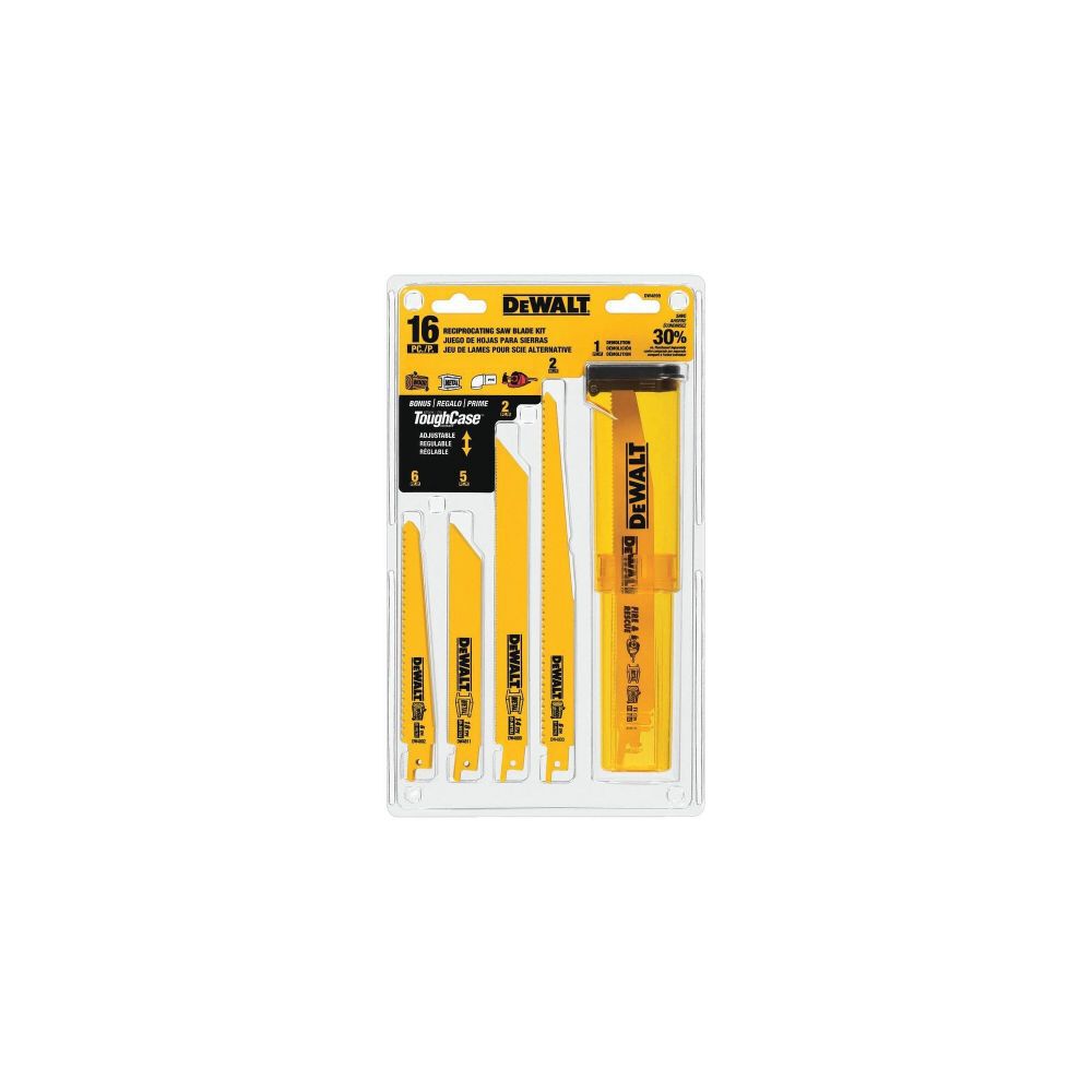 DeWalt DW4899 16PC RECIP BLADE KIT W/CASE