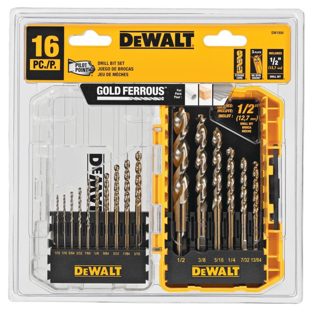 DeWalt DW1956 16PC DRILLING PILOT POINT SET STC