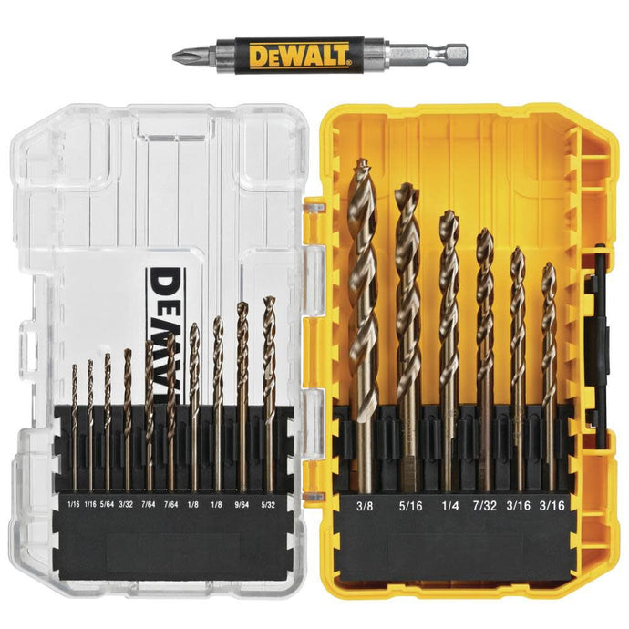 DeWalt DW1170 18PC DRILLING GOLD FERROUS UP TO 3/8 SET