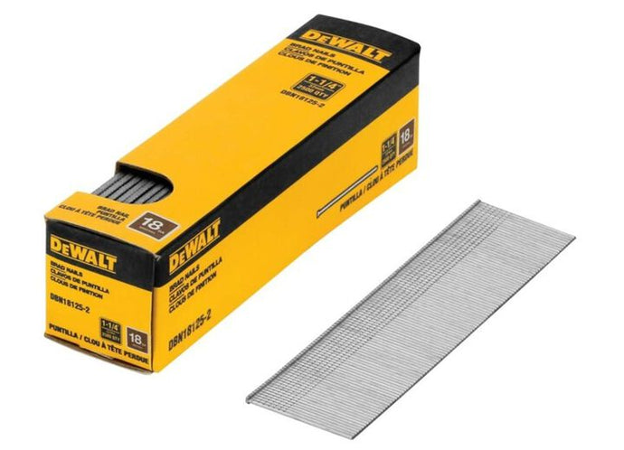 DeWalt DBN18125-2 18GA 1-1/4 IN BRAD NAIL 2.5K