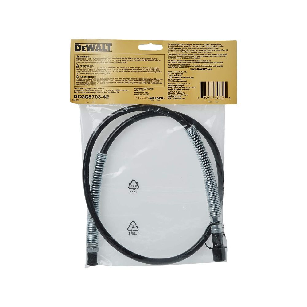 DeWalt DCGG5703-42 GREASE GUN HOSE ASSEMBLY (42IN)