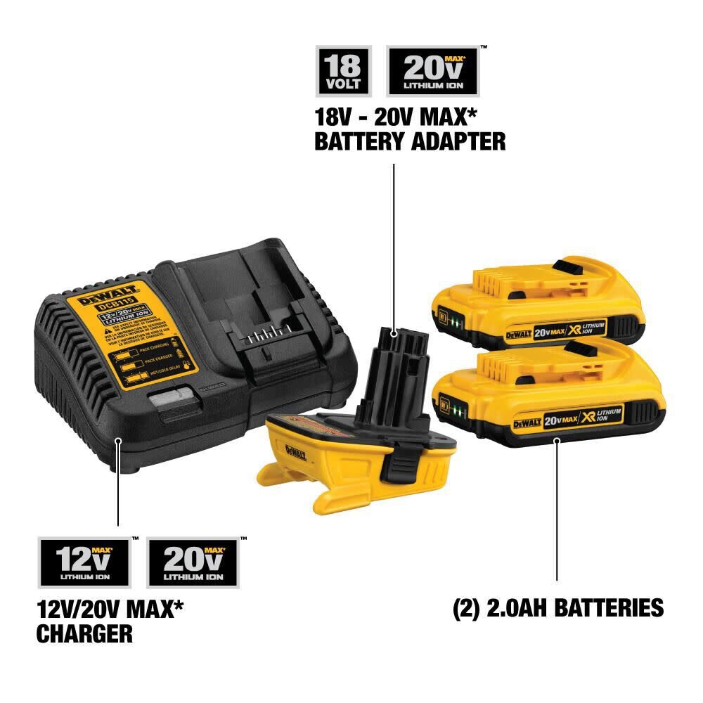 DeWalt DCA2203C 18V-20V ADAPTER BATTERY COMBO KIT