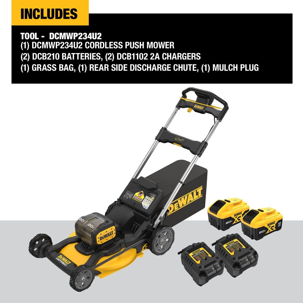 DeWalt DCMWP234U2 DEWALT 2X20V NEXT GEN PUSH MOWER
