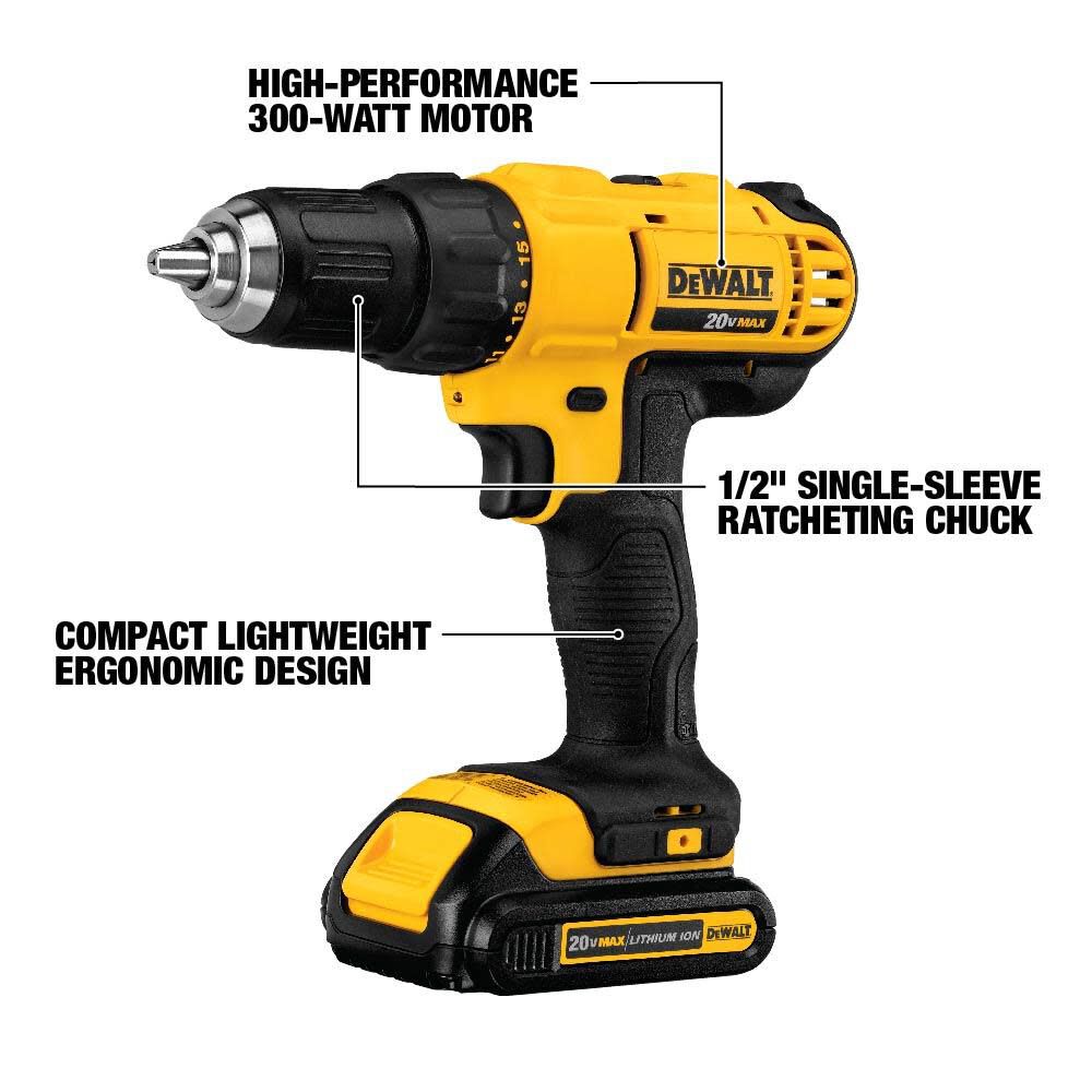 DeWalt DCD771C2 20V MAX LI-ION COMPACT DRILL/DRIVER KIT