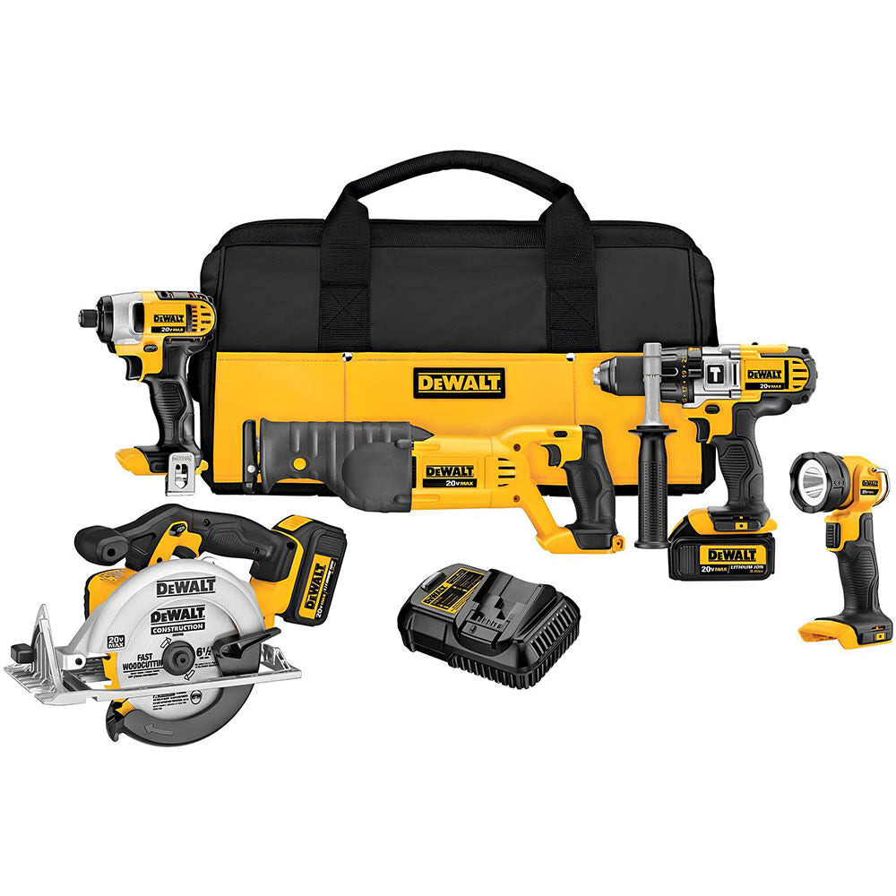 DeWalt DCK594P2 20V MAX XR LI-ION 5-TOOL COMBO KIT