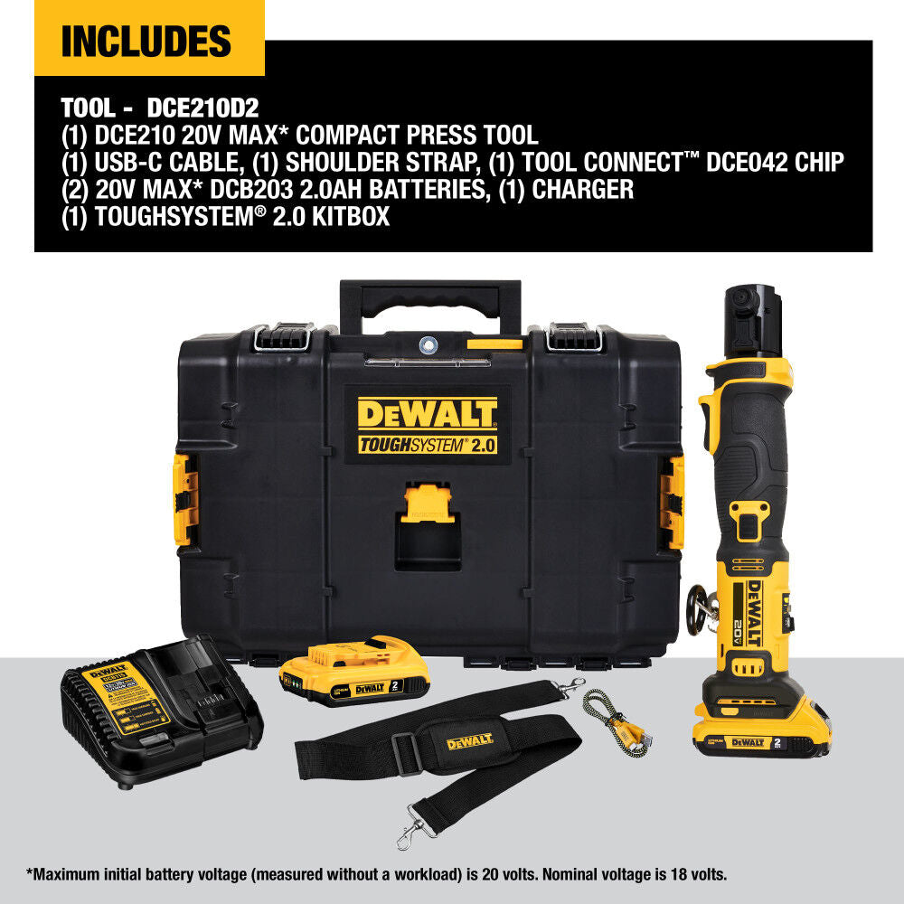 DeWalt DCE210D2 20V COMPACT PRESS TOOL NO JAWS