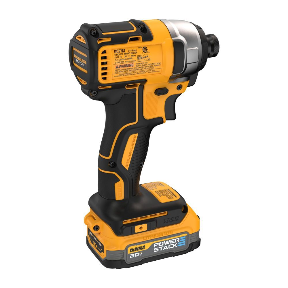 DeWalt DCF787E1 20V MAX 1/4IN BRUSHLESS IMPACT DRIVER KI