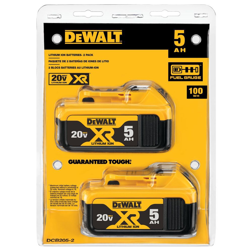 DeWalt DCB205-2 20V MAX XR 5.0AH 2 PACK BATTERIES