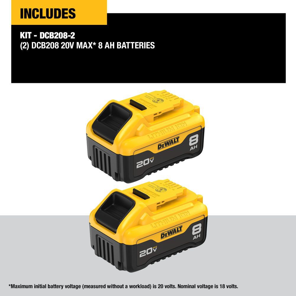 DeWalt DCB208-2 20V MAX XR 8Ah DUAL PACK