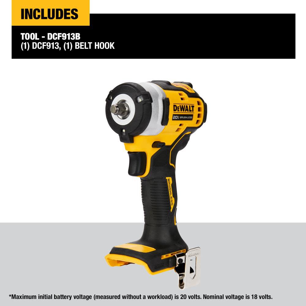DeWalt DCF913B 20V 3/8 CMPCT IMP WRENCH (TOOL ONLY)
