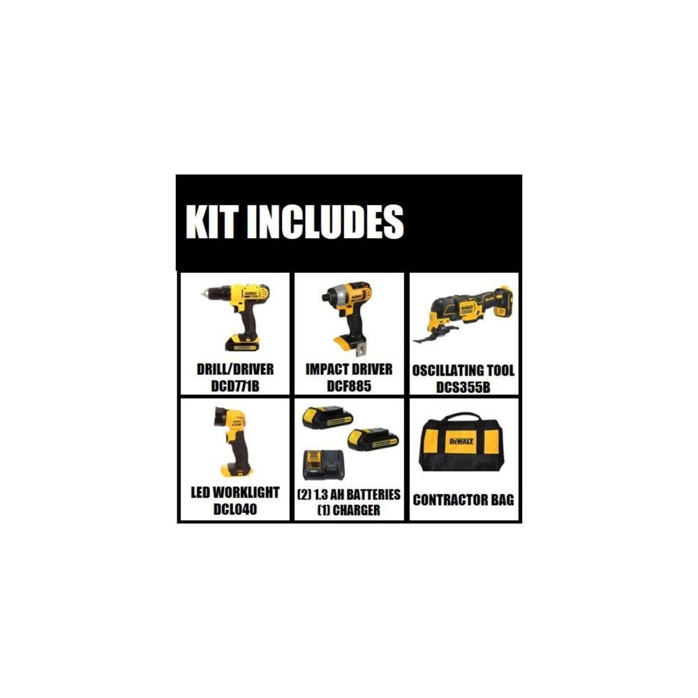 DeWalt DCK444C2 20V MAX 4-TOOL KIT