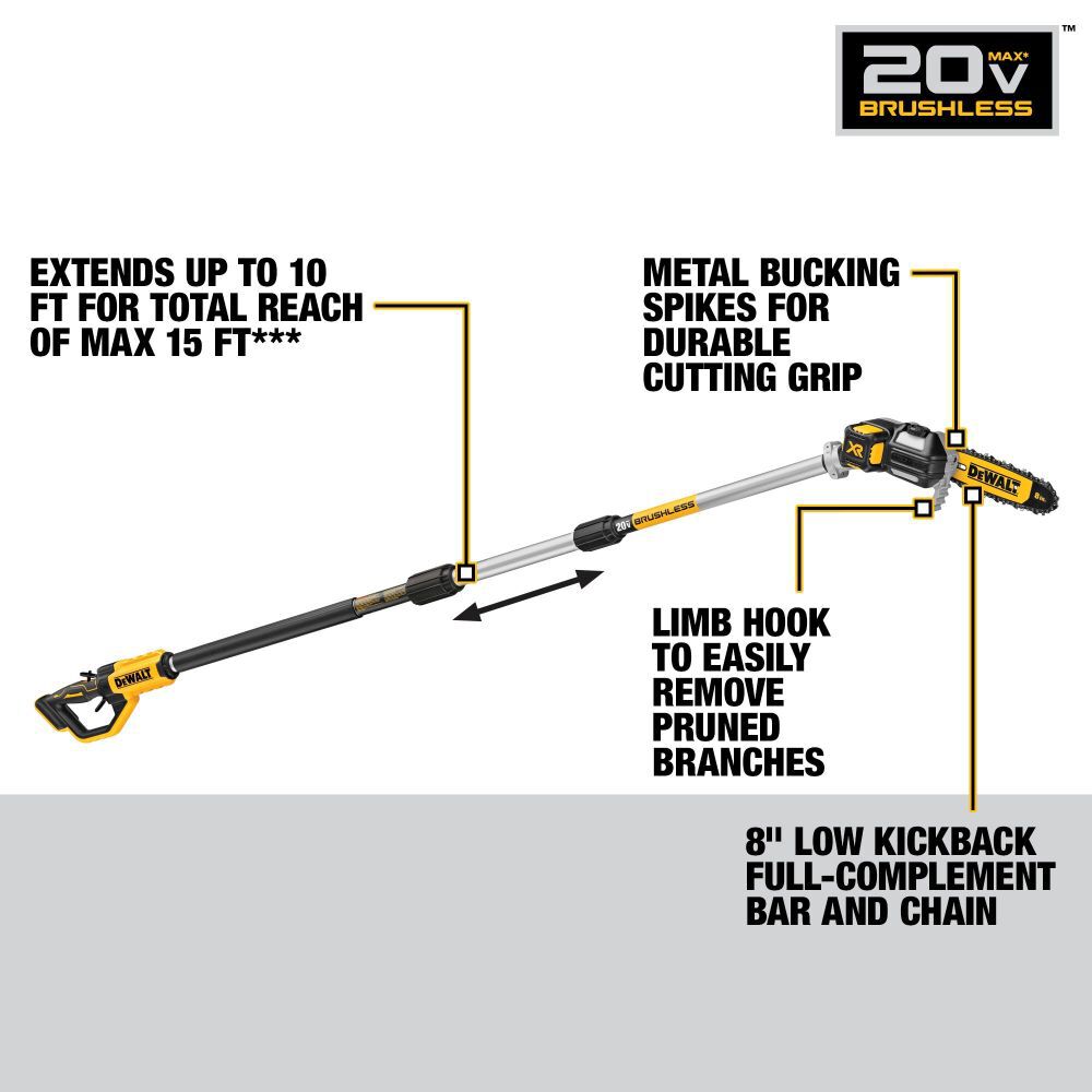 DeWalt DCPS620M1 DEWALT 20V POLE SAW W/4Ah BATTERY