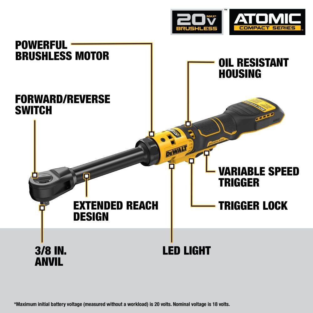 DeWalt DCF513EB 20 MAX 3/8 EXTENDED REACH RATCHET