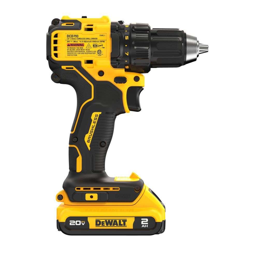 DeWalt DCD793D1 20V BRUSHLESS COMPACT DD - KIT