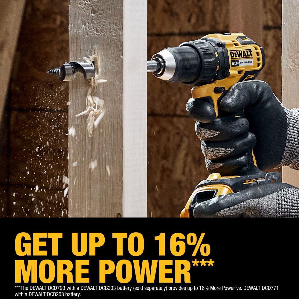 DeWalt DCD793D1 20V BRUSHLESS COMPACT DD - KIT