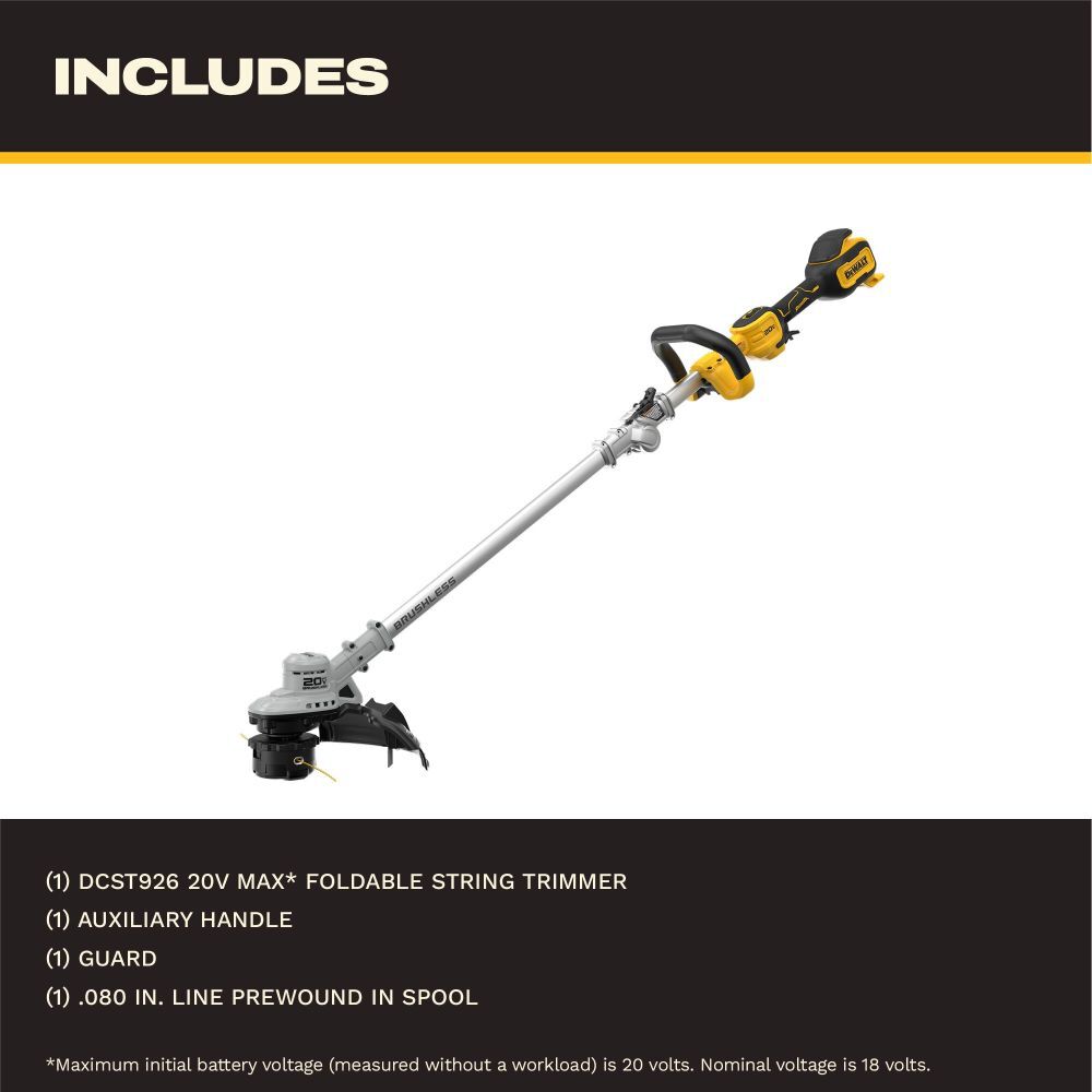 DeWalt DCST926B SHELL DW String Trimmer Bare