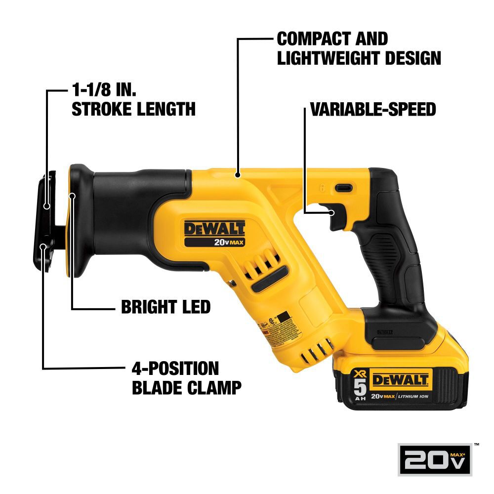 DeWalt DCS387P1 20V MAX COMPACT RECIP SAW