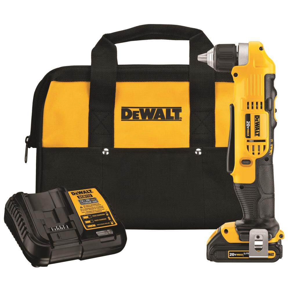 DeWalt DCD740C1 20V MAX 3/8IN RIGHT ANGLE DRILL / DRIVER