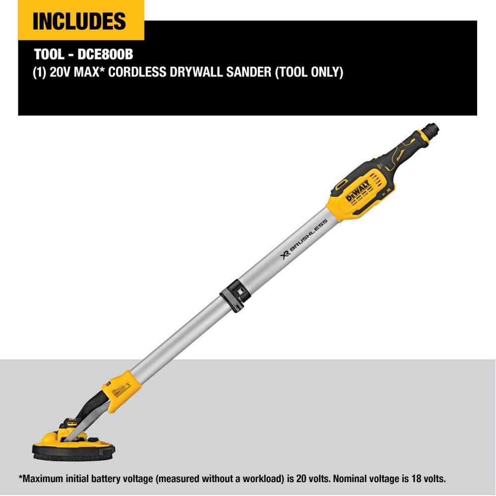 DeWalt DCE800B 20V MAX DRYWALL SANDER TOOL ONLY