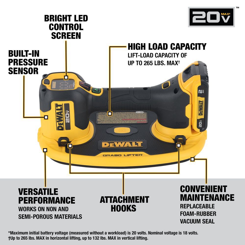 DeWalt DCE592D1 DEWALT 20V GRABO LIFTER (NA-KIT)