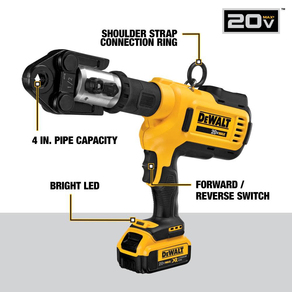 DeWalt DCE200M2K 20V MAX COPPER PIPE CRIMPING TOOL KIT