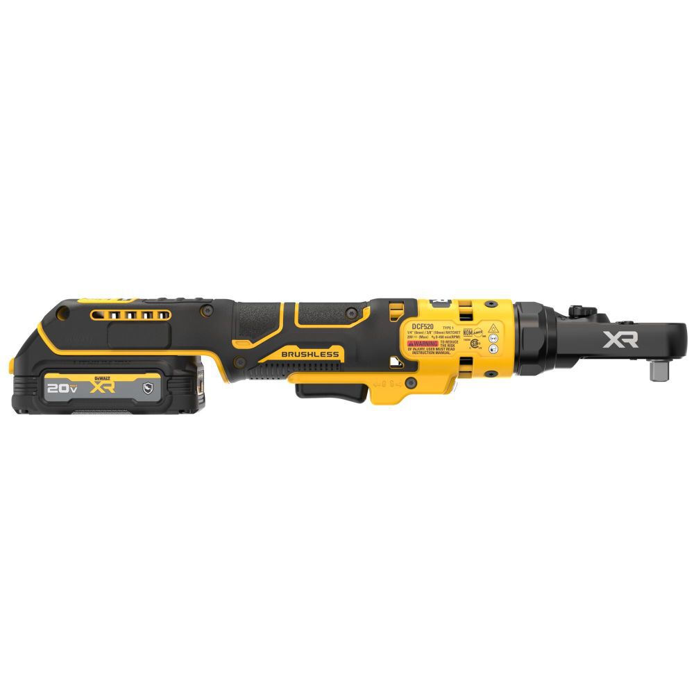 DeWalt DCF520GE1 20V MAX* XR?Brushless 1/4 in. & 3/8 in. Sealed Head Ratchet Kit
