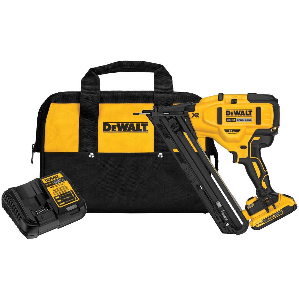 DeWalt DCN650D1 20V MAX 15GA ANGLED FINISH NAILER KIT