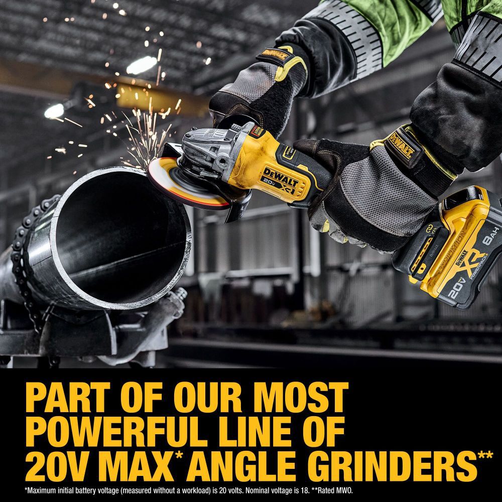 DeWalt DCG410WW1 20V MAX XR 4.5-5IN ANGLE GRINDER-8AH KIT